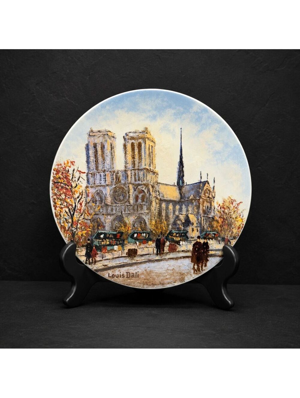 Vtg Louis Dali Limoges Notre Dame Paris Ltd Edition Collector Plate 8.25" COA